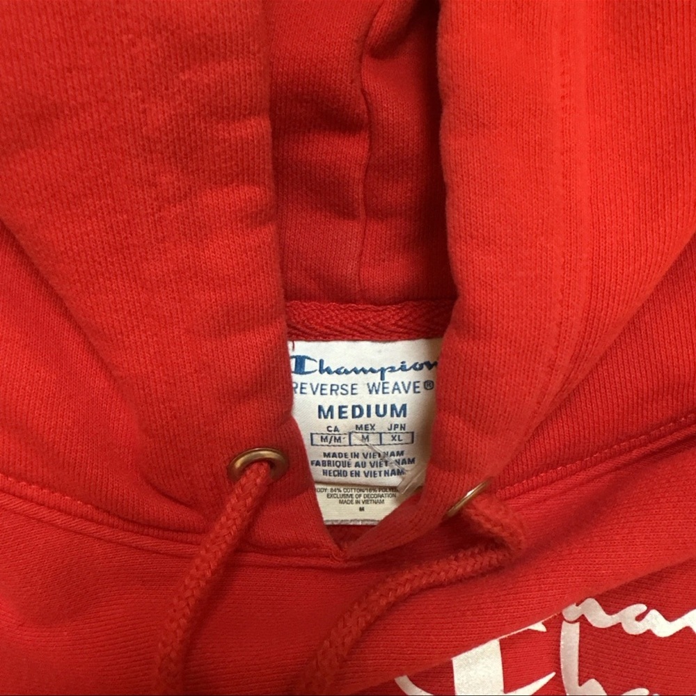 Champion X Coca Cola Red Coca-Cola Logo Reverse Weave Hoodie - Picture 2 of 4